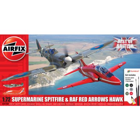 AIRFIX A50187 Gift Set - Best of British Spitfire and Hawk - 1:72
