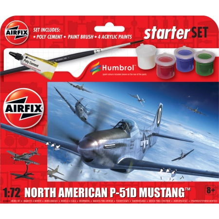 AIRFIX A55013 Starter Set - North American P-51D Mustang  - 1:72