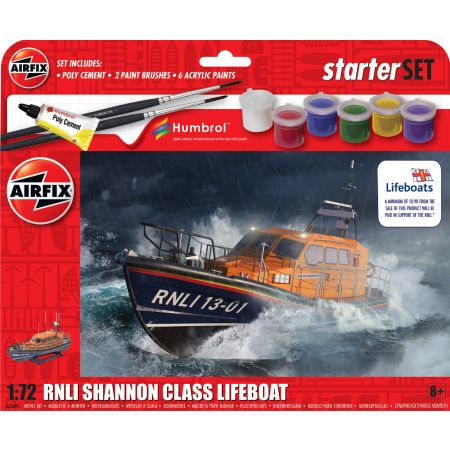 AIRFIX A55015 Starter Set - RNLI Shannon Class Lifeboat - 1:72