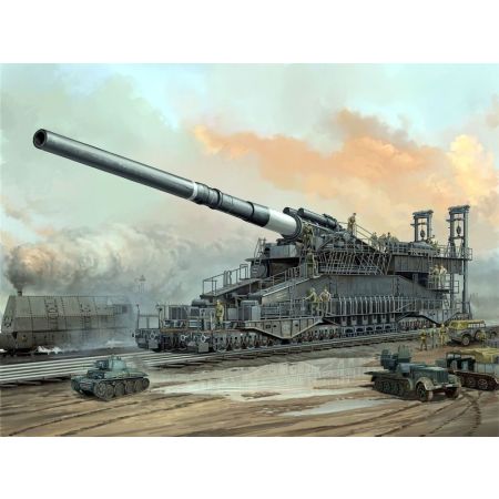 HOBBY BOSS 82911 Niemieckie działo kolejowe 80cm K(E) Dora - 1:72