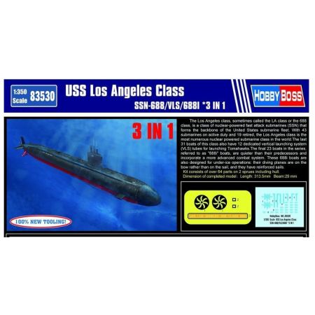 HOBBY BOSS 83530 Okręt podwodny USS Los Angeles SSN-688/VLS/688I - 1:350