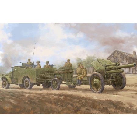 HOBBY BOSS 84537 Transporter M3A1 z haubicą M-30 - 1:35