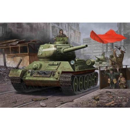 HOBBY BOSS 84809 Russian T-34/85 (model 1944 angle-jointed turret) Tank - 1:48