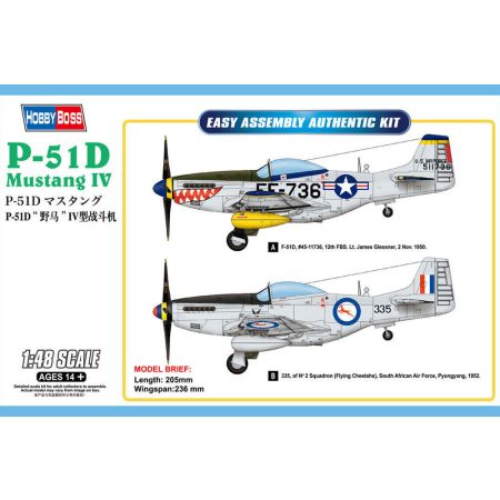 HOBBY BOSS 85806 P-51D Mustang IV - 1:48