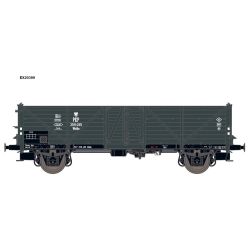 EXACT-TRAIN EX20399 Wagon towarowy odkryty Klagenfurt z drewnianymi drzwiami i zastrzałami, szary z orłem, PKP, Ep. III