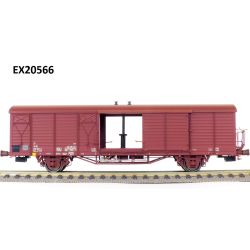 EXACT-TRAIN EX20566 DR Hbs-u [2301] Mannschaftswagen mit Ofen mit Bremserbühne, 11 Sicken, Epoche IV/V (zu öffnende Türen)