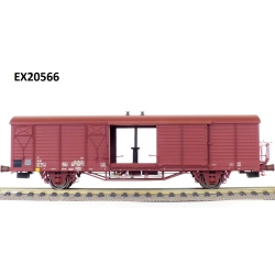 EXACT-TRAIN EX20566 DR Hbs-u [2301] Mannschaftswagen mit Ofen mit Bremserbühne, 11 Sicken, Epoche IV/V (zu öffnende Türen)