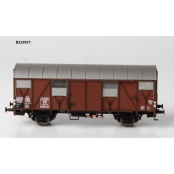 EXACT-TRAIN EX20971 Wagon towarowy Gmmhs 56 EUROP z klapami alu., Nr. 290141, DB, Ep. III