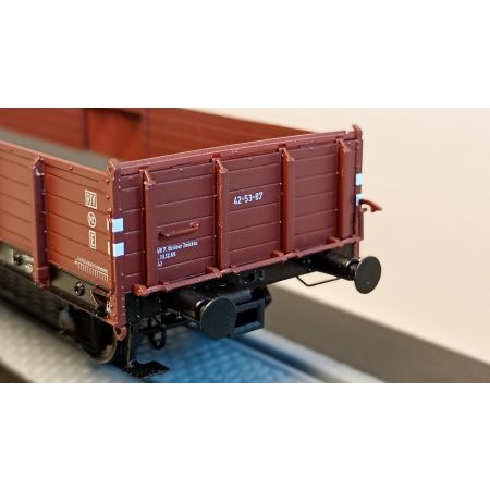 EXACT-TRAIN EX20174 Wagon towarowy Linz Om(x) Omm(x) 42-63-15 DR, Ep. III