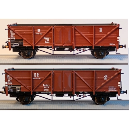 EXACT-TRAIN EX20360 Zestaw 2 wagonów towarowych odkrytych Klagenfurt Brit-US Zone Duisburg, DR, Ep. IIIa