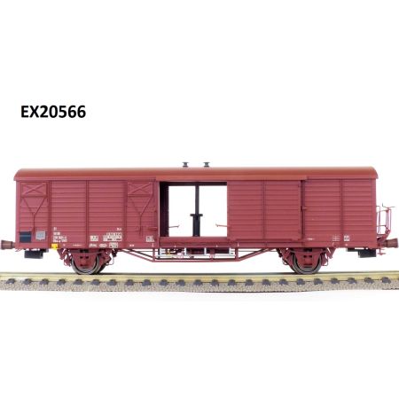 EXACT-TRAIN EX20566 DR Hbs-u [2301] Mannschaftswagen mit Ofen mit Bremserbühne, 11 Sicken, Epoche IV/V (zu öffnende Türen)