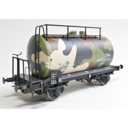 EXACT-TRAIN EX20639 Wagon cysterna 30m3 Uerdinger Camo, WIFO ohne Bremserhaus DR Hannover 917 000, DRG, Ep. II