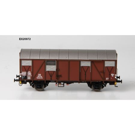 EXACT-TRAIN EX20972 Wagon towarowy Gmmehs 56 (uv) z klapami alu., Nr. 290330,DB,  Ep. III