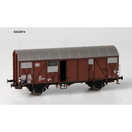EXACT-TRAIN EX20974 Wagon towarowy .Grs 212 z klapami alu., Nr. 132 4608-4, DB, Ep. IV