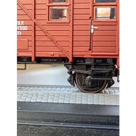 EXACT-TRAIN EX23725 Wagon towarowy Pwgs44 Bremen Ft 801590 (brązowy), PKP, Ep. III