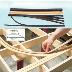 HEKI 3198 Podkład korkowy ciemny H0m / TT 9,8 mb