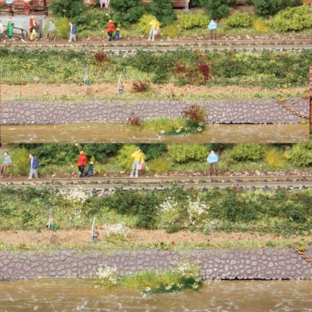 HEKI 1805 Kępy trawy białej, liliowej 5-6 mm, 100 szt.