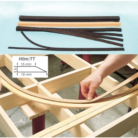 HEKI 3163 Podkład korkowy jasny H0m / TT 9,8 mb