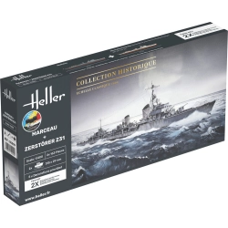 HELLER 55009 STARTER KIT Twin Set Marceau + Zerstörer Z31 - 1:400