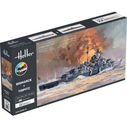 HELLER 55078 Starter Set - Bismarck + Tirpitz Twinset - 1:400