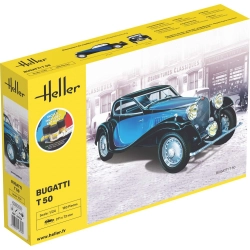 HELLER 56706 Starter Set - Bugatti T.50 - 1:24