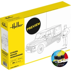 HELLER 58702 STARTER KIT Citroen Mehari Gendarmerie - 1:24