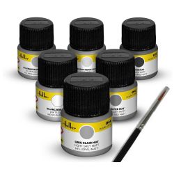 HELLER 9401 Acrylic Colour Set ”Civil Aircraft” 6 x 12 ml + Brush