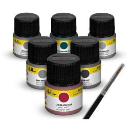 HELLER 9405 Acrylic Colour Set ”Navy” 6 x 12 ml + Brush