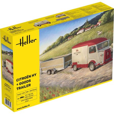 HELLER 50331 Citroen HY + Przyczepa towarowa - 1:24