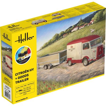HELLER 52331 Starter Set - Citroen HY + Przyczepa towarowa - 1:24