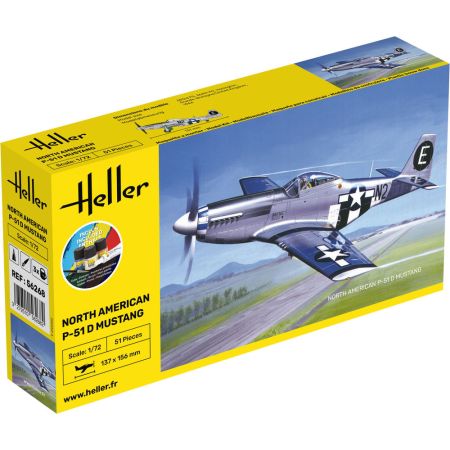 HELLER 56268 Starter Set - North American Mustang P-51 - 1:72