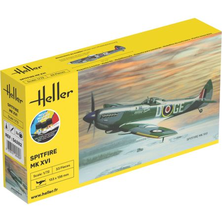 HELLER 56282 Starter Set - Spitfire MK XVI - 1:72