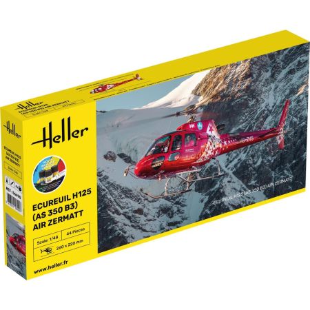 HELLER 56490 STARTER KIT Ecureuil H125 (AS 350 B3) Air Zermatt - 1:48