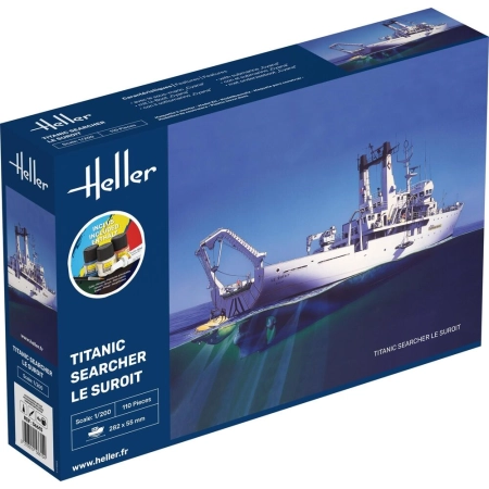 HELLER 56615 Starter Set - Statek badawczy Le Suroit - 1:200