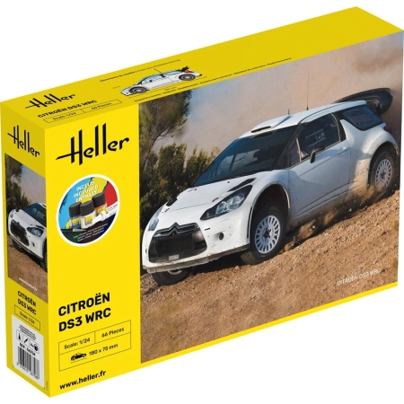 HELLER 56758 Starter Set - Citroen DS3 WRC - 1:24