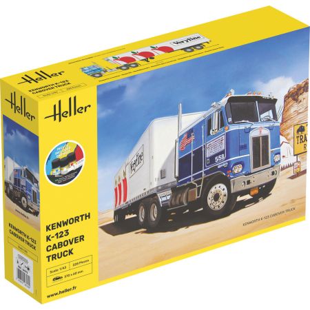 HELLER 56793 STARTER KIT Kenworth K-123 Cabover Truck - 1:43