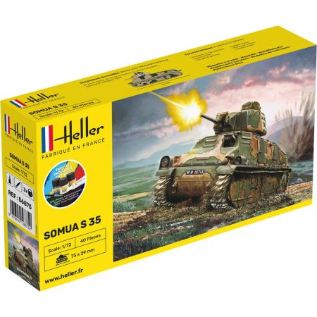 HELLER 56875 Starter Set - Somua S 35 - 1:72