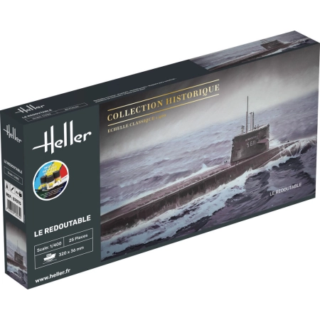 HELLER 57075 Starter Set - Okręt podwodny Le Redoutable - 1:400