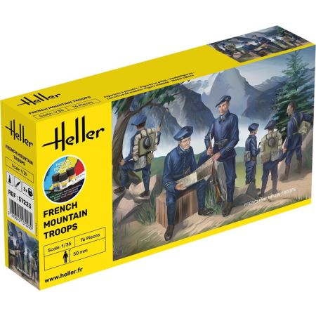HELLER 57223 Starter Set - Figurki - French Mountain Troops - 1:35