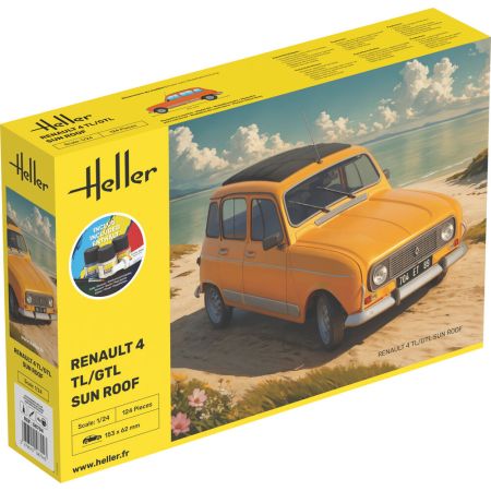 HELLER 58704 Starter Set - Renault 4 TL/GTL Sun Roof - 1:24