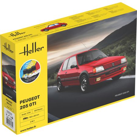 HELLER 58705 Starter Set - Peugeot 205 GTI - 1:24