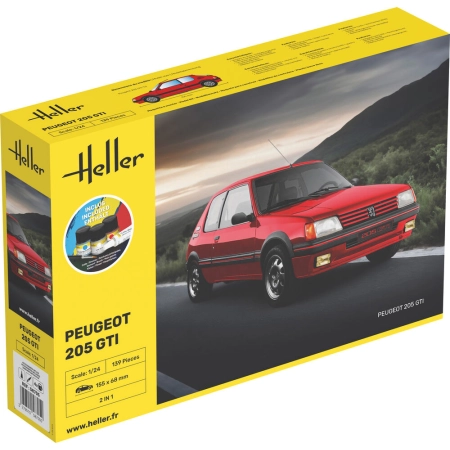 HELLER 58705 Starter Set - Peugeot 205 GTI - 1:24