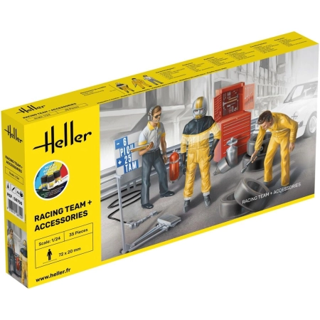 HELLER 58750 Starter Set - Figurki - Racing Team + Akcesoria - 1:24