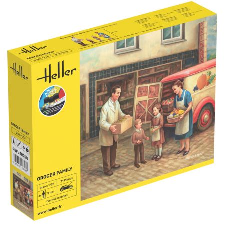 HELLER 58758 STARTER KIT Grocer Family - 1:24