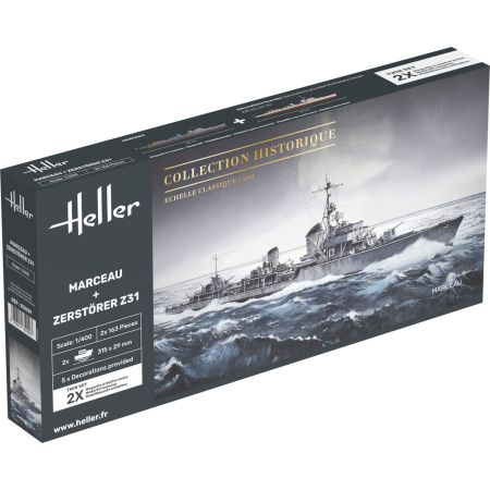HELLER 85009 Marceau + Zerstörer Z31 Twinset - 1:400