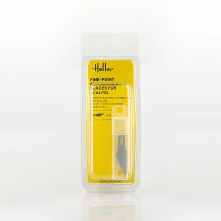 HELLER 99008 Fine-point replacement blades for scalpel (5 pieces)