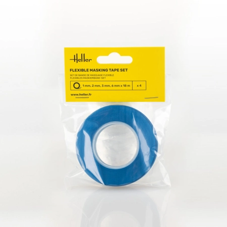 HELLER 99014 Flexible masking tape set (1, 2, 3, 6 mm x 18 m)