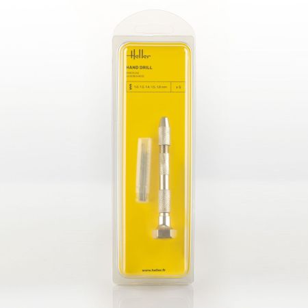 HELLER 99019 Hand drill with five drills (1, 1.2, 1.4, 1.5, 1.8 mm)