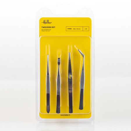HELLER 99023 Tweezers Set (4 pieces)