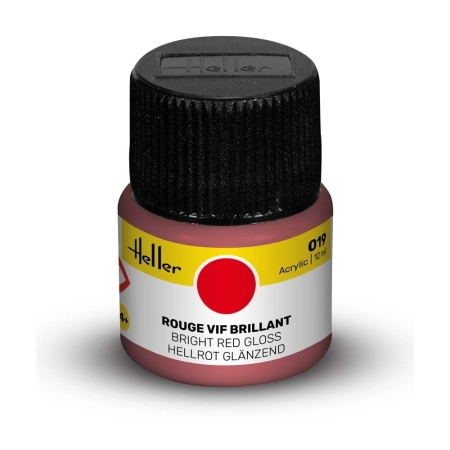 HELLER 9019 Acrylic Colour 019 Bright Red Gloss